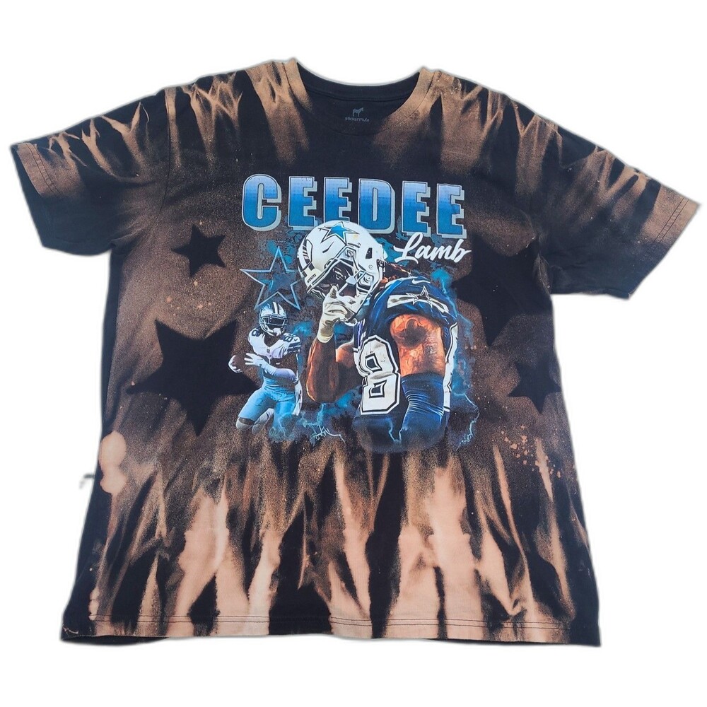 Dallas Cowboys Lamb Custom T-Shirt bleached dye faded